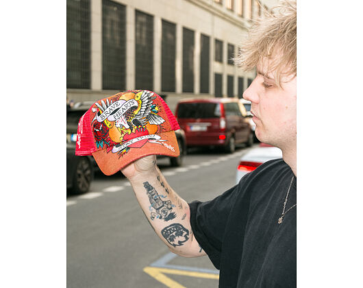 Kšiltovka Ed Hardy - Brave Hearts 6 Panel Metallic Trucker Cap - Samba