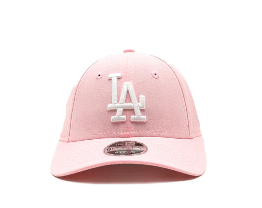 Dětská Kšiltovka New Era - MLB Linen 9FORTY M-CROWN - LA Dodgers - Pink Rouge / White