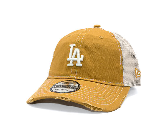 Kšiltovka New Era - MLB Cotton Canvas Trucker 9TWENTY - LA Dodgers - Dusted Ochre