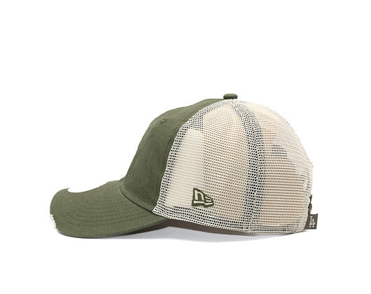 Dámská Kšiltovka New Era - MLB Distress Trucker 9TWENTY Trucker - LA Dodgers - New Olive