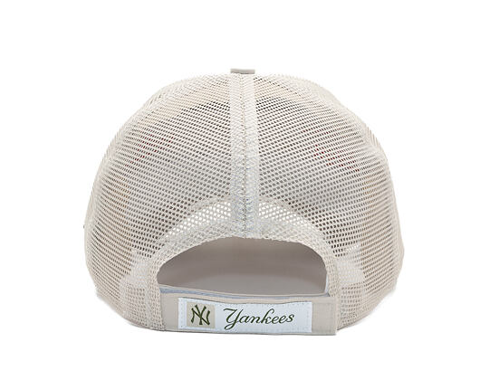 Kšiltovka New Era - MLB Midi Homefield 9FORTY Trucker - NY Yankees - Stone / New Olive