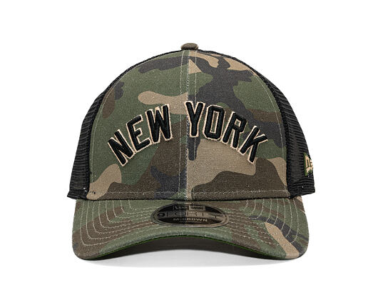Kšiltovka New Era - MLB Wordmark Camo 9FORTY M-CROWN - NY Yankees - Woodland Camo