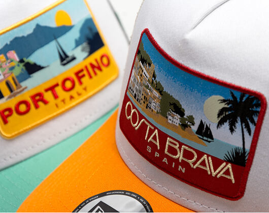 Kšiltovka New Era - Branded Location Patch 9FORTY A-Frame Trucker - Orange