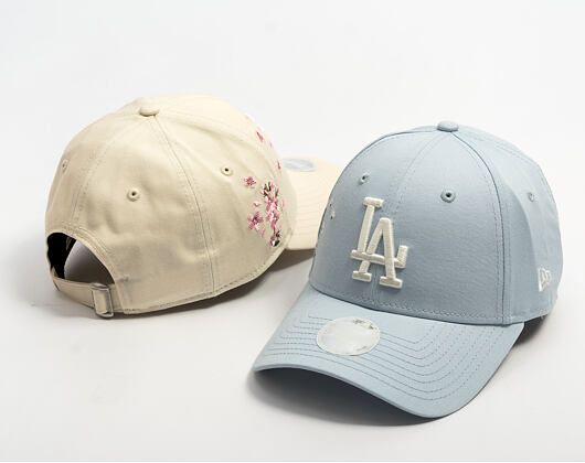 Dámská Kšiltovka New Era - MLB Floral Icon 9FORTY - LA Dodgers - Sky Blue / Cream