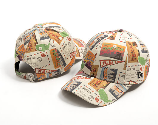 Dětská Kšiltovka New Era - Branded Location Print 9FORTY - Stone