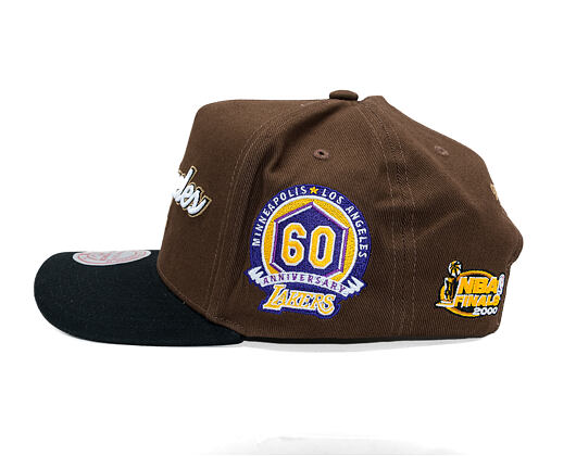 Kšiltovka Mitchell & Ness - NBA - La Script 2.0 - Los Angeles Lakers - Brown/Black