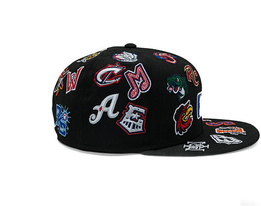 Kšiltovka New Era - MiLB All Over Logo 59FIFTY - Black