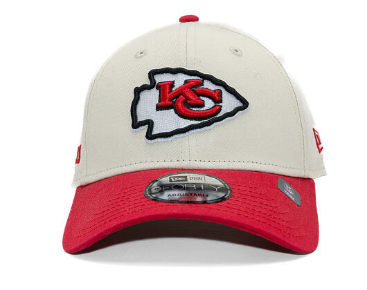 Kšiltovka New Era - NFL Wordmark 9FORTY - Kansas City Chiefs - Cream / Team Color