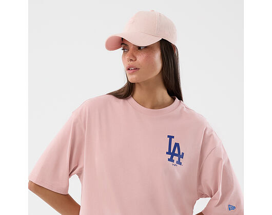 Triko New Era - MLB Cap Graphic Oversized Tee - LA Dodgers - Pink Rouge