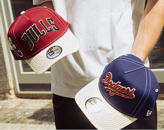 Kšiltovka New Era - NBA City Icon 9FORTY A-Frame - Chicago Bulls - Cardinal / Cream