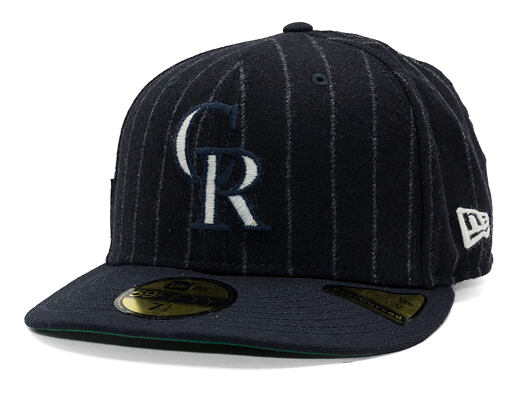 Kšiltovka New Era - MLB Moon Cooperstown 59FIFTY - Colorado Rockies - White And Navy Pinstripe