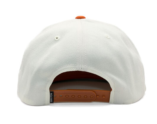 Kšiltovka Brixton - Oath Iii Snapback - Off White/Burnt Orange