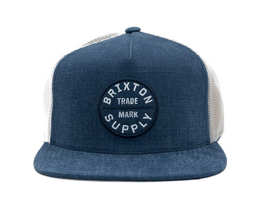 Kšiltovka Brixton - Oath Mp Trucker Hat - Blue Chambray/White