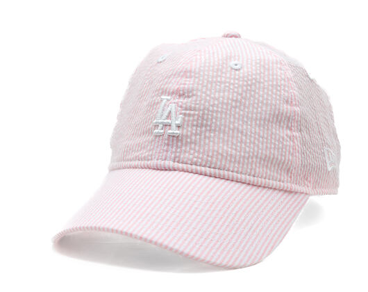 Dětská Kšiltovka New Era - MLB Seersucker 9TWENTY - LA Dodgers - Pink Rouge