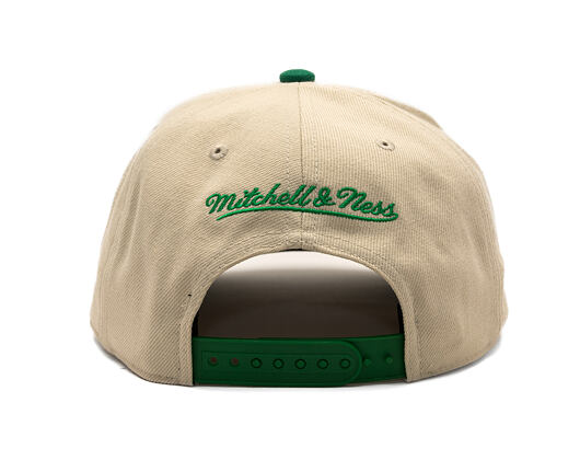 Kšiltovka Mitchell & Ness - Off Tilted - NBA - Boston Celtics - Off White