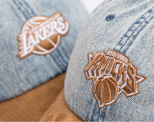 Kšiltovka Mitchell & Ness - Den Suede Strapback - NBA - New York Knicks - Blue