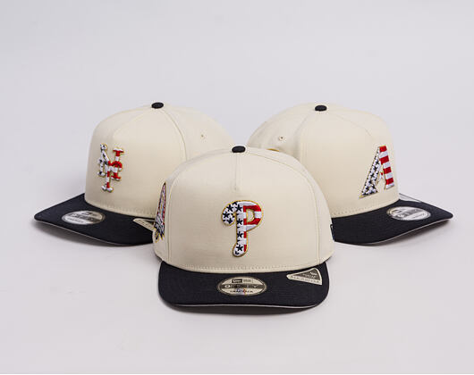 Kšiltovka New Era - MLB "American Flag" 9FIFTY - Philadelphia Phillies - Chrome White