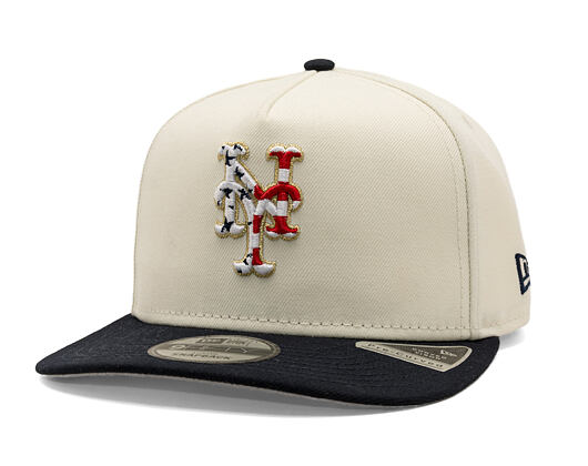 Kšiltovka New Era - MLB "American Flag" 9FIFTY - NY Mets - Chrome White