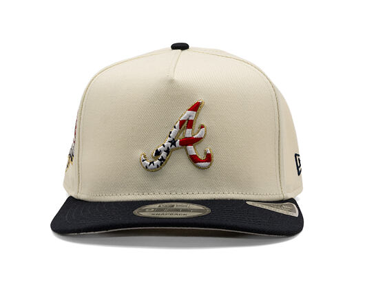 Kšiltovka New Era - MLB "American Flag" 9FIFTY - Atlanta Braves - Chrome White