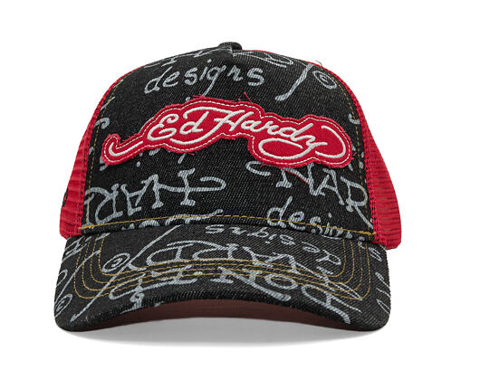 Kšiltovka Ed Hardy - Don Denim 5 Panel Trucker Cap