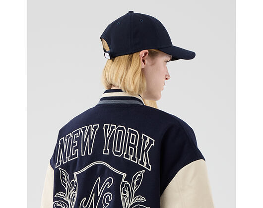 Bunda New Era - Branded Oversized Varsity Jacket - Navy