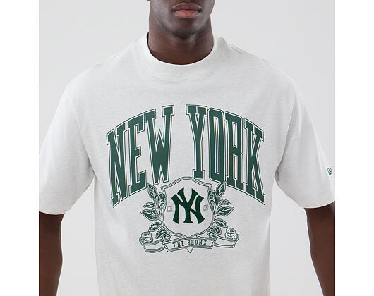 Triko New Era - MLB Arch Graphic Oversized Tee - NY Yankees - Heather Grey