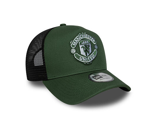 Kšiltovka New Era - Seasonal 9FORTY A-Frame Trucker - Manchester United - Cilantro Green