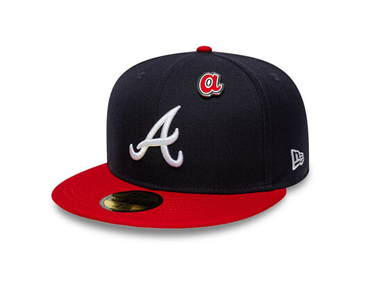 Kšiltovka New Era - MLB IMAGE DROP Cooperstown Icon 59FIFTY - Atlanta Braves - Navy / Scarlet