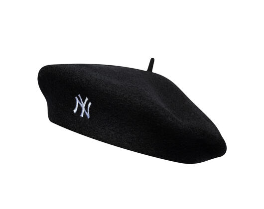Dámský Baret New Era - MLB Wool Script Beret - NY Yankees - Black