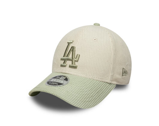 Dětská Kšiltovka New Era - MLB Cord 9FORTY M-CROWN - LA Dodgers - Cream / Soft Grass