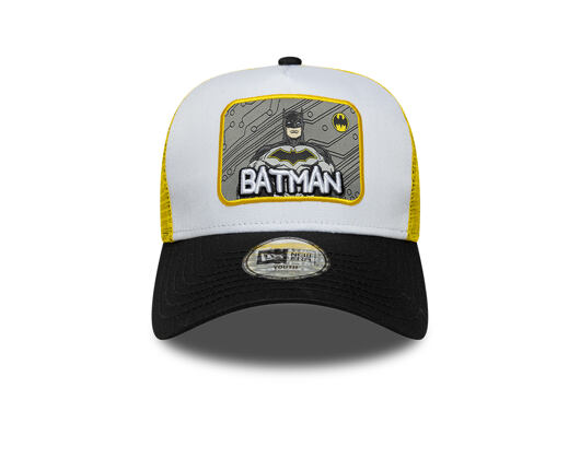 Dětská Kšiltovka New Era - DC Patch 9FORTY A-Frame Trucker - Batman - White / Black
