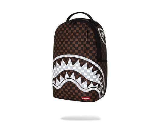 Batoh Sprayground - Brown And Cream Drip Check Shark Backpack