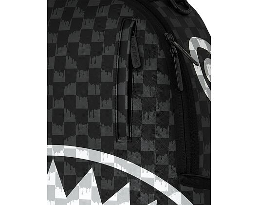 Batoh Sprayground - Black And White Drip Check Shark Backpack