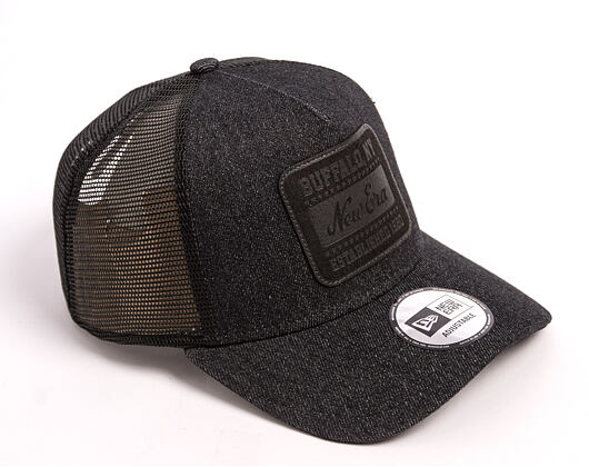 Kšiltovka New Era - Branded Patch Denim 9FORTY A-Frame Trucker - Black