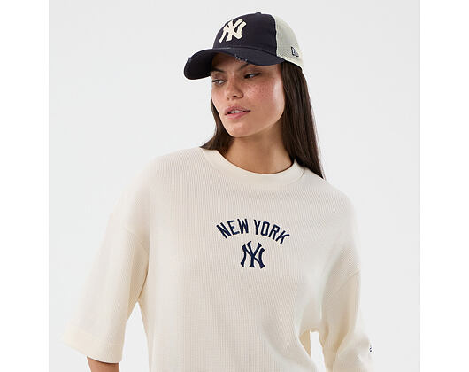 Triko New Era - MLB Waffle Box Tee - NY Yankees - Off White