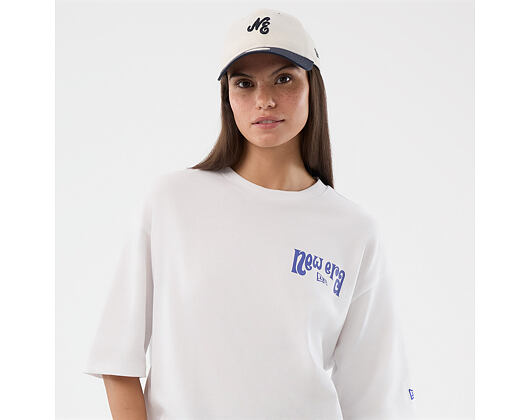 Triko New Era - Branded PIzza Time Graphic Oversized Tee - White