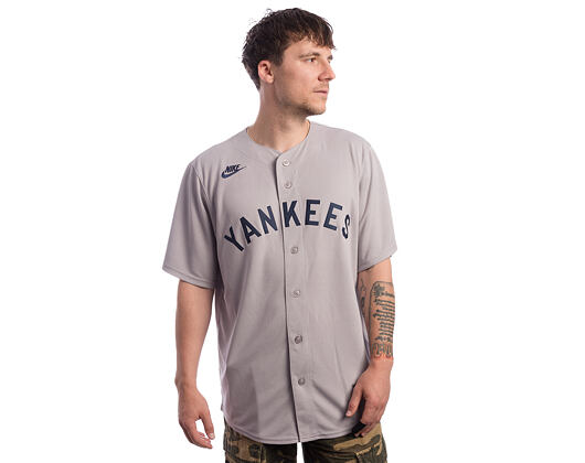 Dres Nike - MLB Men's Cooperstown Jersey - New York Yankees 1927 - Atmosphere Grey