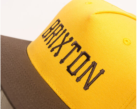 Kšiltovka Brixton - Homerun Snapback - Golden Hour/Walnut Brown