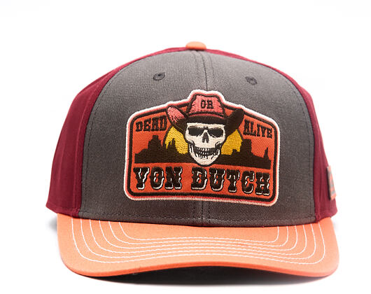 Kšiltovka Von Dutch - Semi Curve - Patch Premium - Red / Orange