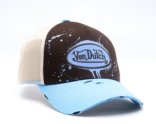 Kšiltovka Von Dutch - Baseball - Print & Embroidery - Black / Light Blue