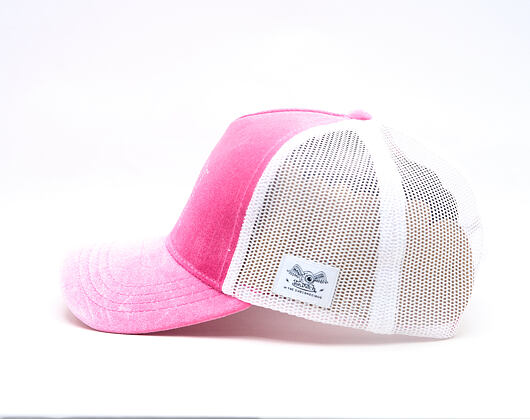 Dámská Kšiltovka Von Dutch - Baseball - Velvet Rhinestone Logo - White / Pink