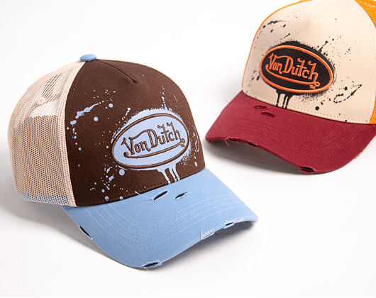 Kšiltovka Von Dutch - Baseball - Print & Embroidery - Black / Light Blue