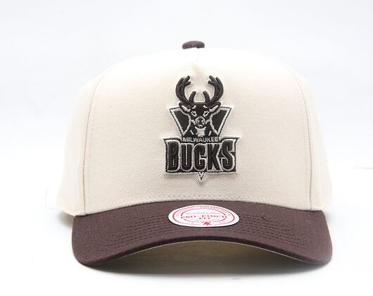 Kšiltovka Mitchell & Ness - NBA Brown And Cream Pro Snapback Hwc - Milwaukee Bucks - Cream