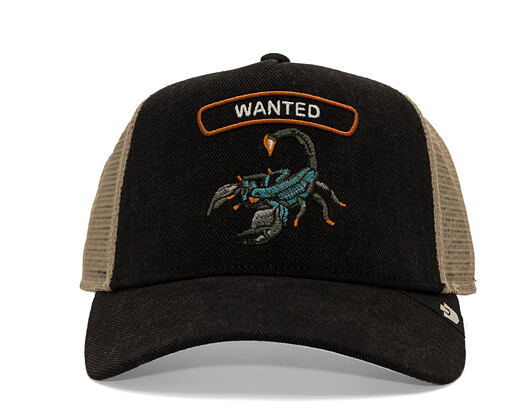 Kšiltovka Goorin - Wanted Denim Rocker - Scorpion - Black Denim