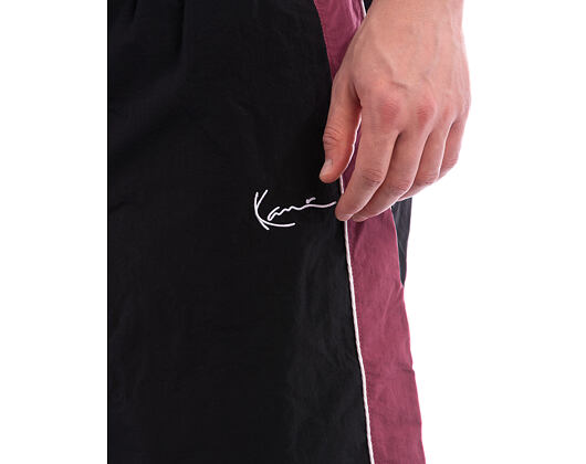 Kalhoty Karl Kani - Signature Sidestripe Baggy Trackpants - Black