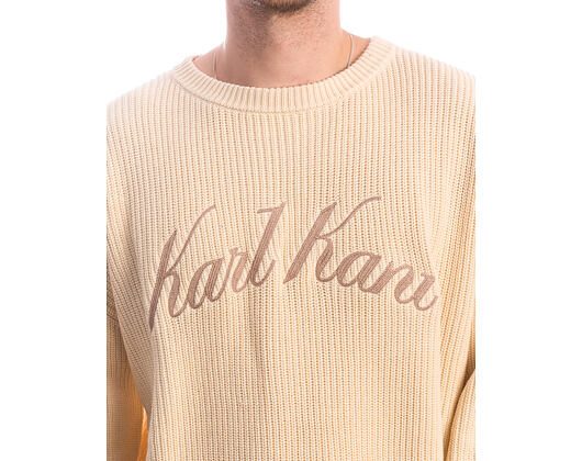 Mikina Karl Kani - KK Script Knit Oversized Crew - Off White