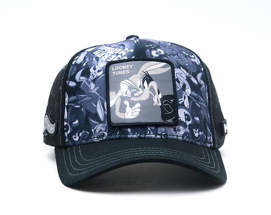 Kšiltovka Capslab - Looney Tunes Trucker - Bugs Bunny Toon Print - Navy / Black