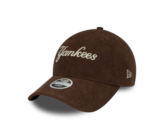 Dámská Kšiltovka New Era - MLB Cord Script 9TWENTY - NY Yankees - Chestnut Brown / Stone