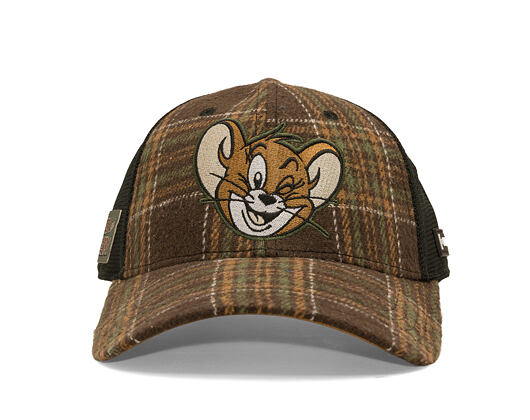 Kšiltovka Capslab - Tom & Jerry Trucker - Jerry Wink Checkered - Brown / Black