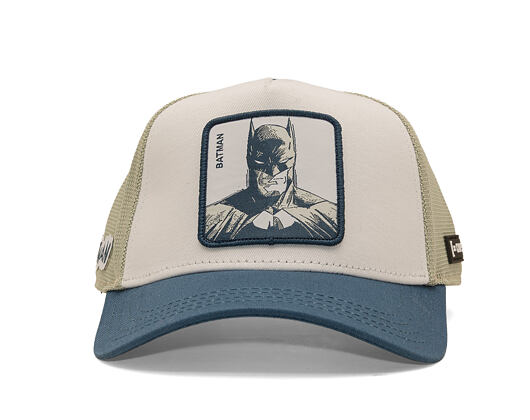 Kšiltovka Capslab - Batman Trucker - Dark Knight Sketch - Off White / Blue